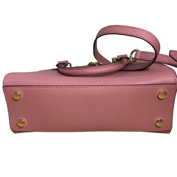 Michael Kors Quinn Medium Saffiano Leather Satchel Handbag NEW - Picture 8 of 9